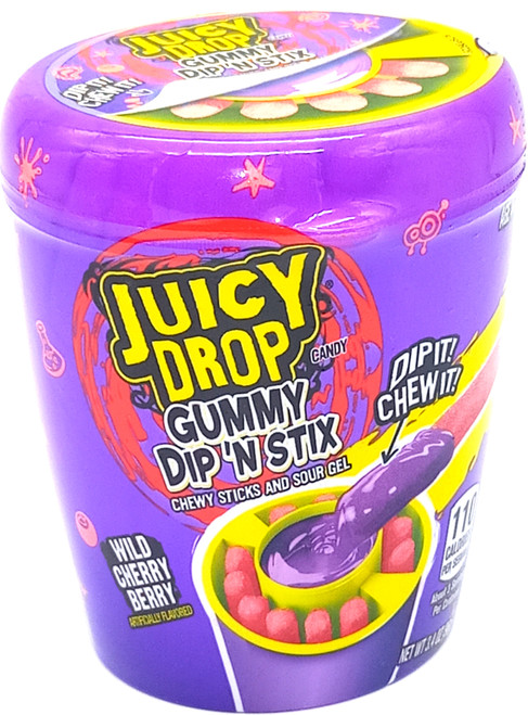 Topps Juicy Drop Gummy Dip n Stix Wild Cherry Berry Topps Juicy Drop Gummy Dip n Stix Wild Cherry Berry