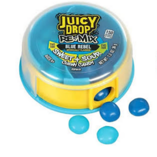 Juicy Drop ReMix Sweet & Sour Chewy Candy Blue Rebel
