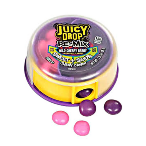 Juicy Drop Re-Mix Sweet & Sour Chewy Candy - Wild Cherry Berry