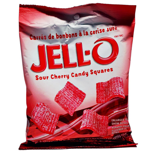 Jello Sour Cherry Candy Squares Jello Sour Cherry Candy Squares