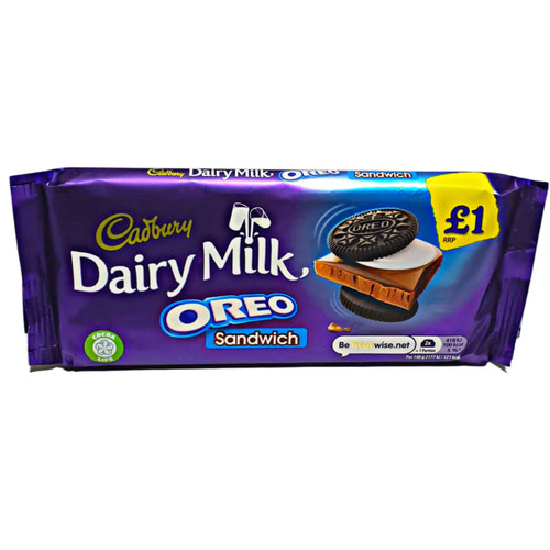 Cadbury Dairy Milk Oreo Sandwich UK 96g Cadbury Dairy Milk Oreo Sandwich UK 96g
