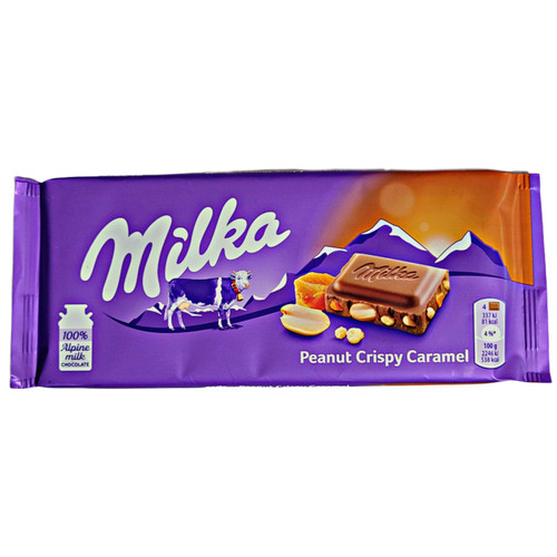 Milka Peanut Crispy Caramel 90g