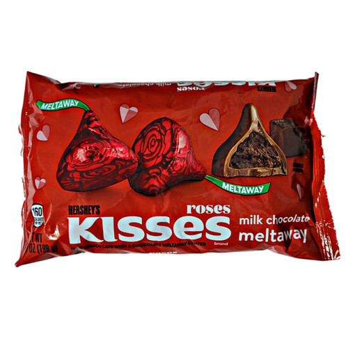HERSHEY'S KISSES Roses Milk Chocolate Meltaway 7 oz  Bag