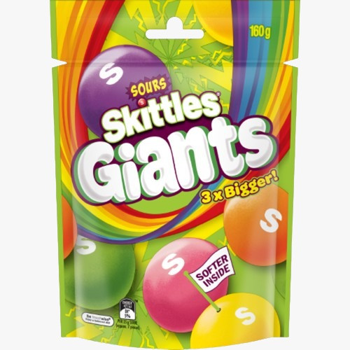 Skittles Giants Pouch Crazy SoursUK 132g