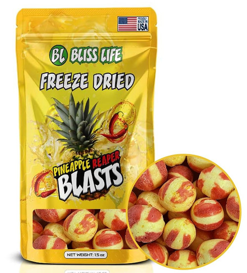 Bliss Life Pineapple Reaper Blasts Freeze Dried Candy Bliss Life Pineapple Reaper Blasts Freeze Dried Candy