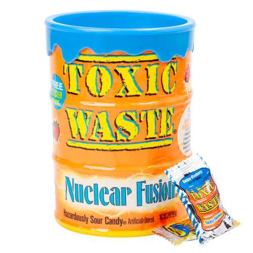 Toxic Waste Nuclear Fusion Sour Candy Bank 3 Oz