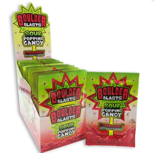 Boulder Blasts Sour Popping Candy – Cotton Candy flavor Boulder Blasts Sour Popping Candy – Cotton Candy flavor