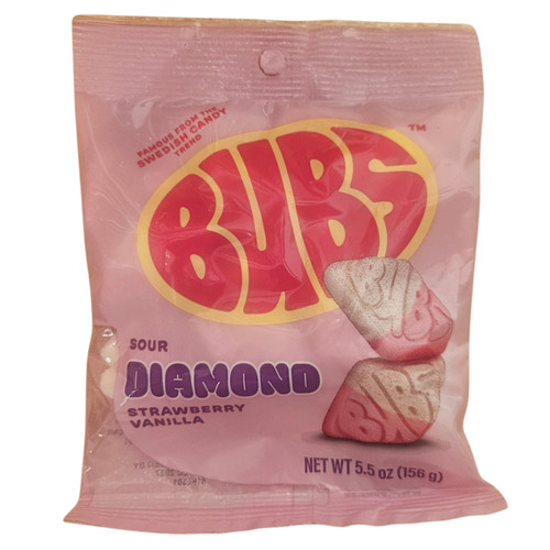 Bubs Sour Diamond Strawberry Vanilla 156g