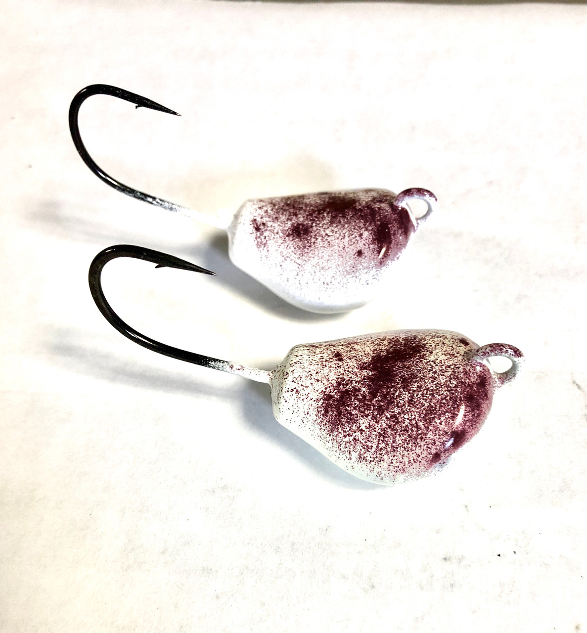 5 pack) Lay Perfect Jigs Glow White Legger 4xx hooks - Joebaggs