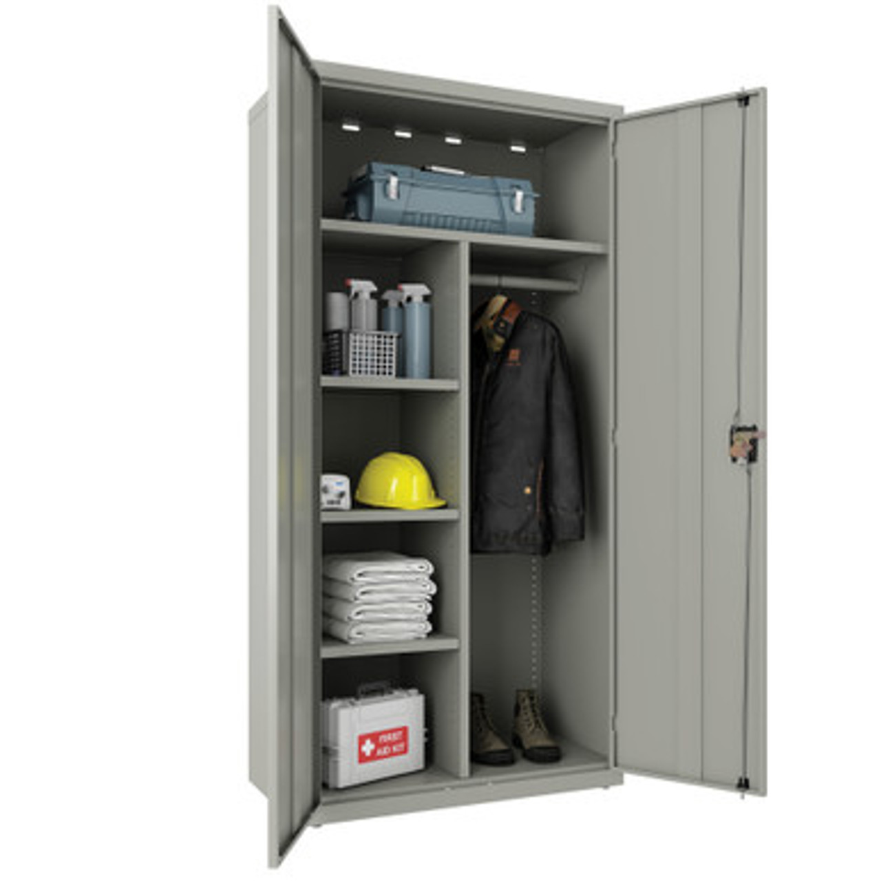 Steel Storage Cabinet Collection Combo Wardrobe - OfficeSource