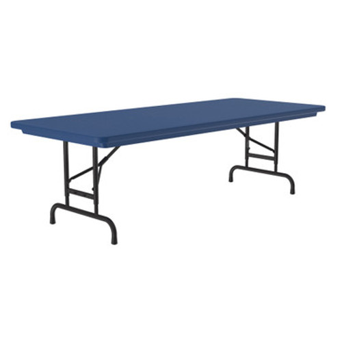 Colorful Blow Mold Folding Tables | Adjustable Height Blow Mold Table - 72" x 30"