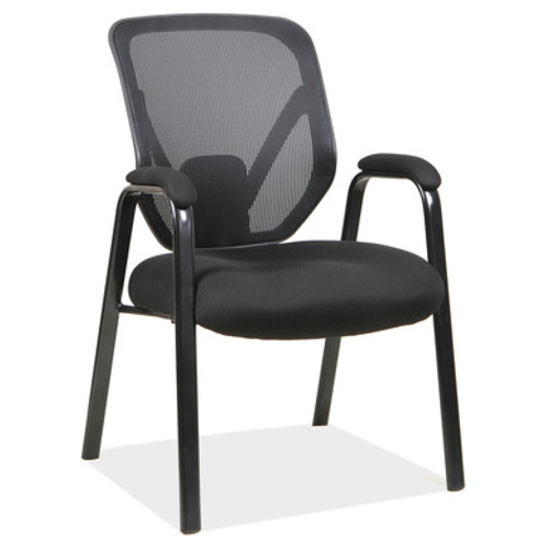 OS Big & Tall Collection Mesh Back Guest Chair with Arms and Black Frame