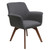 Bolster Collection Mid Back Guest Chair with Wood Leg Base