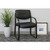 Merit Collection Sled Base Guest Chair with Arms and Black Frame