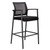 Oslo Mesh Back Stool with Arms and Black Frame