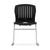 Slash Collection Armless Sled Base Stack Chair with Chrome Frame