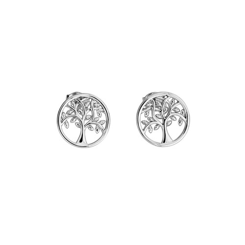 Arbor Vitae Stud Earrings Silver