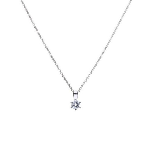 Carats Collection Claw set 0.25ct Solitaire Necklace