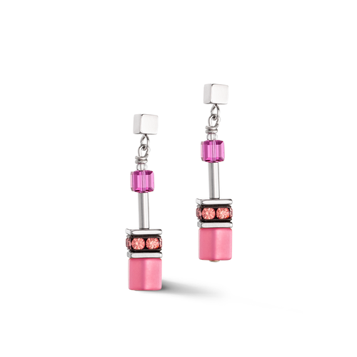 GeoCUBE® Iconic earrings Viva Magenta