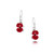 Silver drop Earrings - Poppy - Oval