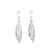 Spirited Away Single Feather Earrings Silver