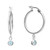 March Birthstone Charm Hinged Hoop Earrings