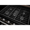 Kitchenaid® 30-Inch 5 Burner Gas Double Oven Convection Range KFGD500EBS
