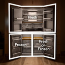 Kitchenaid® 36" Counter-Depth 19.4 Cu Ft 4-Door Refrigerator with Flexible Temperature Zone KRQC736RPS