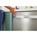 Whirlpool® 24-Inch Dishwasher with Total Coverage Wash Action and Auto Open Air Dry in Fingerprint Resistant Black Stainless WDTS8024SV