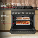 KitchenAid® 36-Inch 6 Burner Commercial-Style Gas Range with No Preheat Air Fry Mode KFGS936SBE