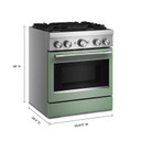 Kitchenaid® 30-Inch 4 Burner Commercial-Style Dual Fuel Range with No Preheat Air Fry Mode KFDS930SDC