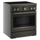 Kitchenaid® 30-Inch 4-Element Induction Freestanding Commercial-Style Range with Air Fry KFIS930SBE