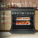 Kitchenaid® 36-Inch 6-Element Induction Freestanding Commercial-Style Range with Air Fry KFIS936SJP