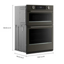 Kitchenaid® 30-inch Smart Electric Combo Wall Oven with Intelligent Cooking Camera - Black Ore KOEC930SBE
