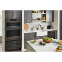 Kitchenaid® 30-inch Smart Electric Combo Wall Oven with Intelligent Cooking Camera - Black Ore KOEC930SBE