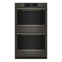 Kitchenaid® 30-inch Smart Electric Double Wall Oven with Intelligent Cooking Camera - Black Ore KOED930SBE