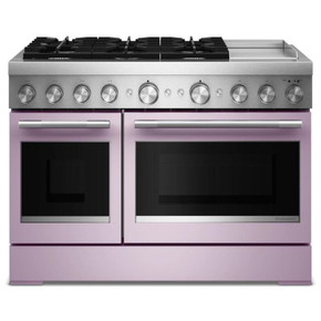 Kitchenaid® 48-Inch 6 Burner Commercial-Style Dual Fuel Range with Griddle KFDD948SWF