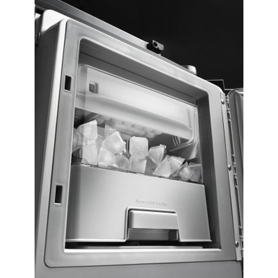 Kitchenaid® 23.8 cu. ft. 36" Counter-Depth French Door Platinum Interior Refrigerator with PrintShield™ Finish KRFC704FBS