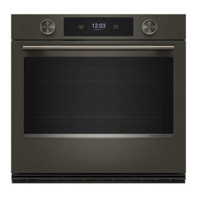 Kitchenaid® 30-inch Smart Electric Single Wall Oven with Intelligent Cooking Camera - Black Ore KOES930SBE