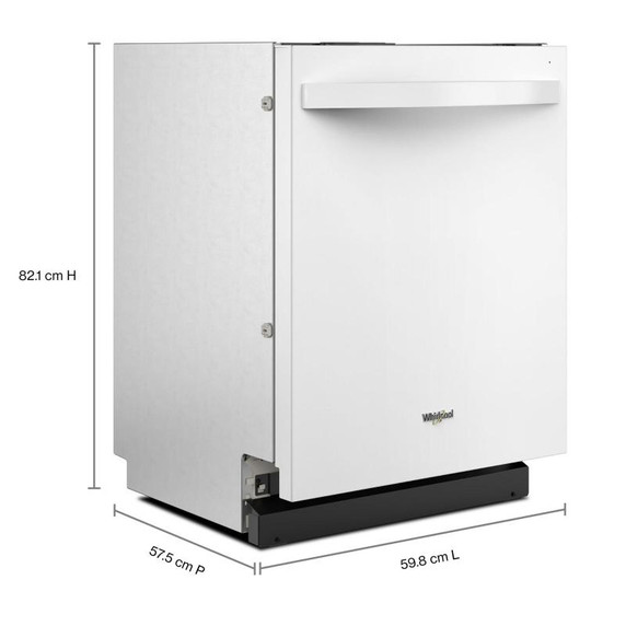 Whirlpool® 44 dBA Dishwasher Flush with Cabinets with 3rd Rack WDT550SAPW
