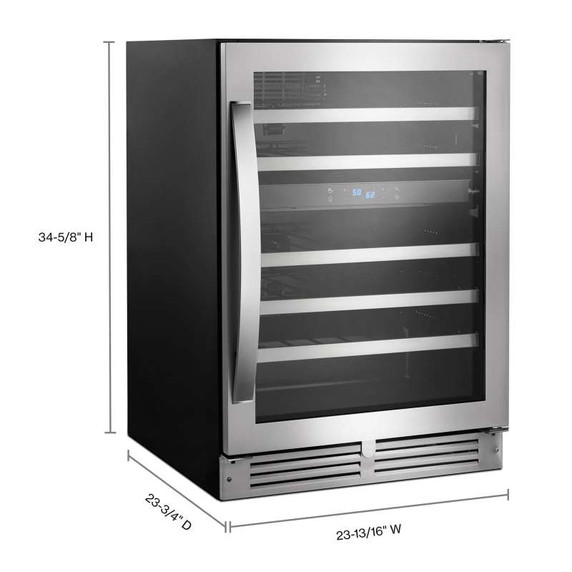 Whirlpool® 24” Wide Undercounter Wine Center-46 Bottles WUW55X24HS