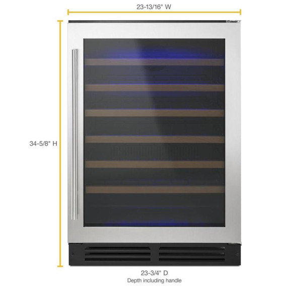 Whirlpool® 24" Undercounter Wine Center with Custom Temperature Control WUW35X24DS