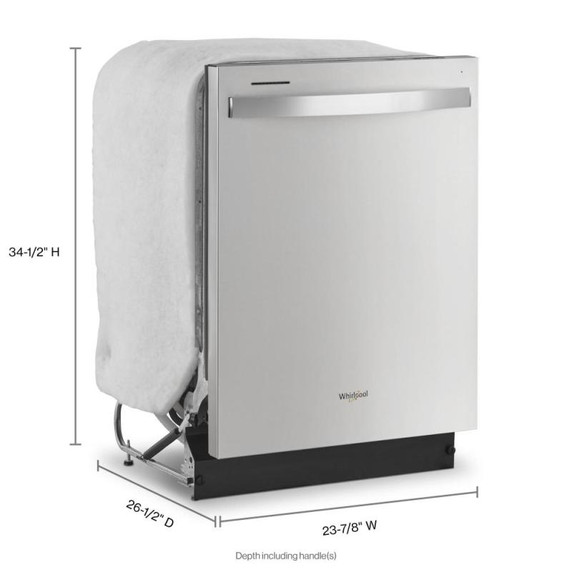 Whirlpool® 24"  Dishwasher with Boost Cycle and Triple Filtration Wash - 55dBA WDT540HAMZ