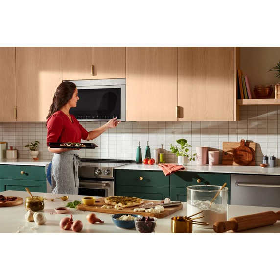 Kitchenaid® Multifunction Flush Mount Over-the-Range Microwave Oven with Infrared Sensor Modes YKMMF730PPS