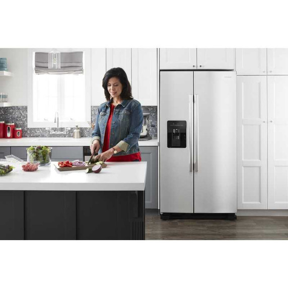 Amana® 33-inch Side-by-Side Refrigerator with Dual Pad External Ice and Water Dispenser ASI2175GRS