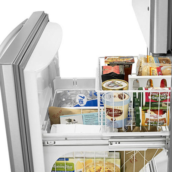 Amana® 29-inch Wide Amana® Bottom-Freezer Refrigerator with EasyFreezer™ Pull-Out Drawer -- 18 cu. ft. Capacity ABB1924BRM