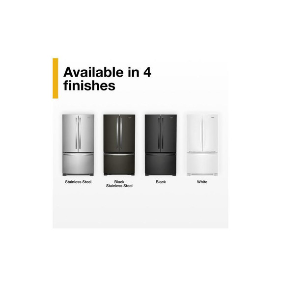 Whirlpool® 36-Inch Wide Counter-Depth French Door Bottom Mount Refrigerator - 20 cu. ft. WRFC2036RZ