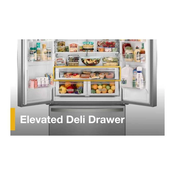 Whirlpool® 36-Inch Wide Counter-Depth French Door Bottom Mount Refrigerator - 20 cu. ft. WRFC2036RZ