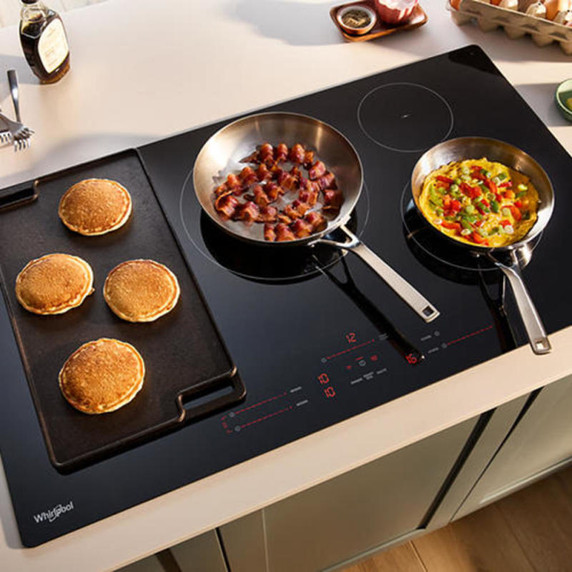 Whirlpool® 36" Intelligent Induction Cooktop with Temp Cook™ Technology and WipeClean™ Coating WCIT7536SB