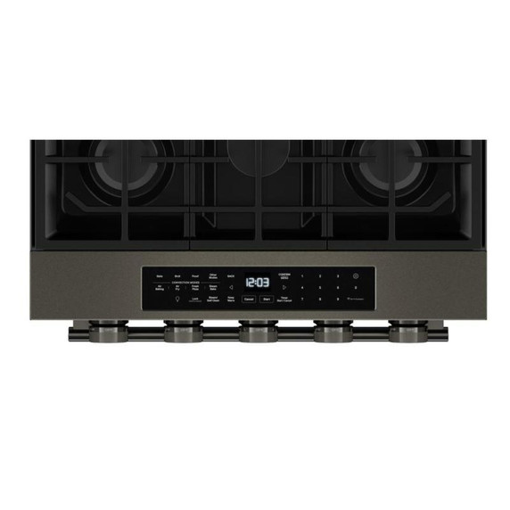 Kitchenaid® 5.0 Cu. Ft. Smart Slide-in Gas Range with Convection Cooking Modes and 2-in-1 Burner KSGS530SBE